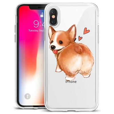 Thin Rubber Designer Cell Phone Cases For Iphone X Sweat Free Animal Puppy Dog Cat
