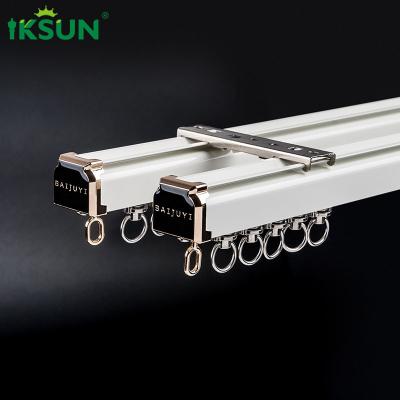 Straight Aluminium Curtain Track Heavy Duty Double Ceiling Hanging