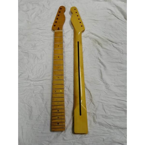 Custom Grand Paddle Guitar Headstock Unfinished Roasted Maple ST Guitar Neck Electric Acoustic Guitar Accept Kinds OEM
