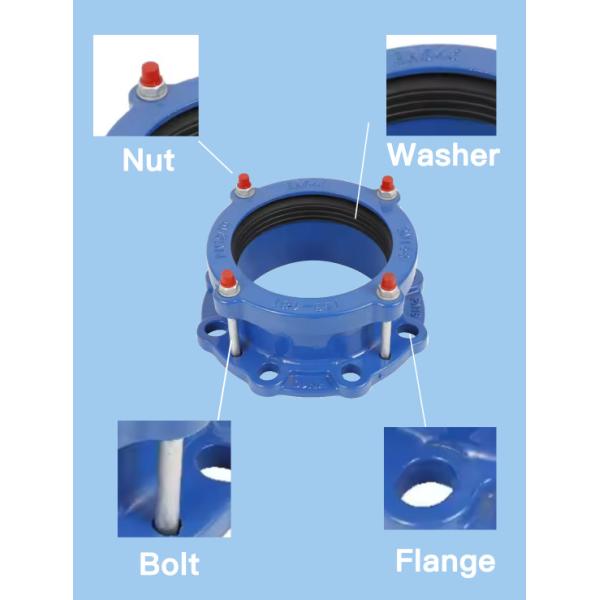 EPDM Flange Adaptor Joint PN10 PN16 PN25 Carbon Steel Pvc Flange Adapter