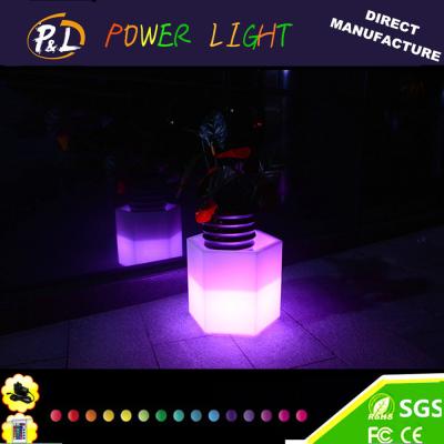 Hotel&Home Furniture Plastic Colorful LED Illuminated Flower Pot
