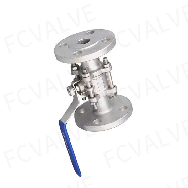 Stainless Steel 3PC Flange Ball Valve CF8 Package Gross Weight 0.223kg for Industrial