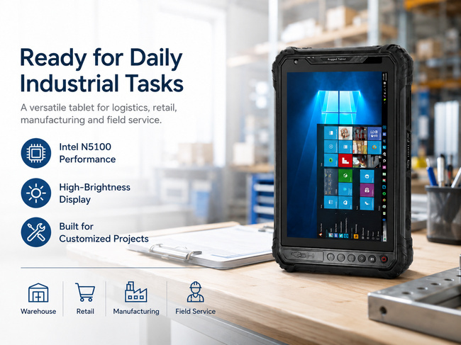 Intel Rugged Tablet PC 8 Inch Organizes Equipment Inspection and Service Records