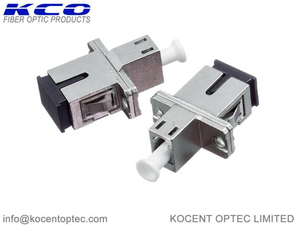 LC-SC Female Fiber Optic Hybrid Adapter Single Mode Simplex Metallic