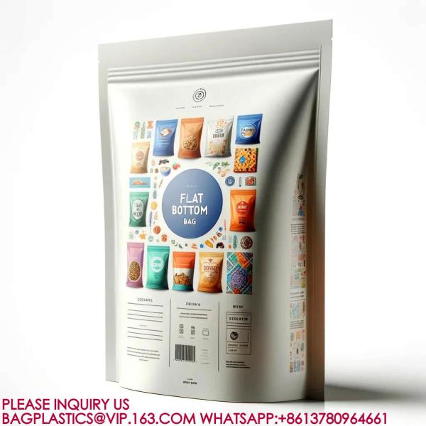 Resealable Stand Up Pouch Packaging Aluminum Foil Bag Candy Biscuit Nut Food Zip Bag