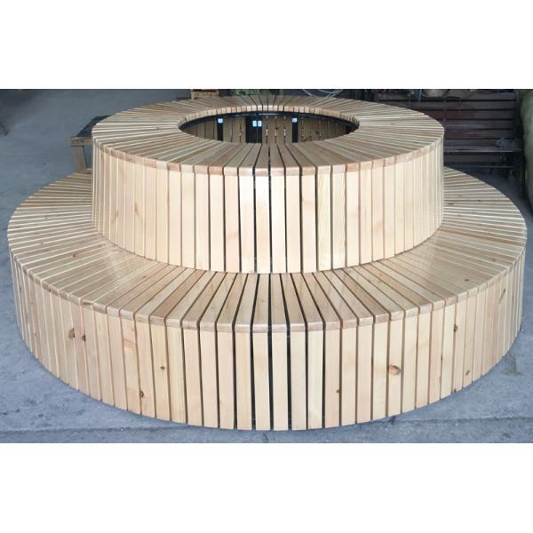 Скамейка в парке стенда дерева круглого парка улицы деревянная круглая для дерева