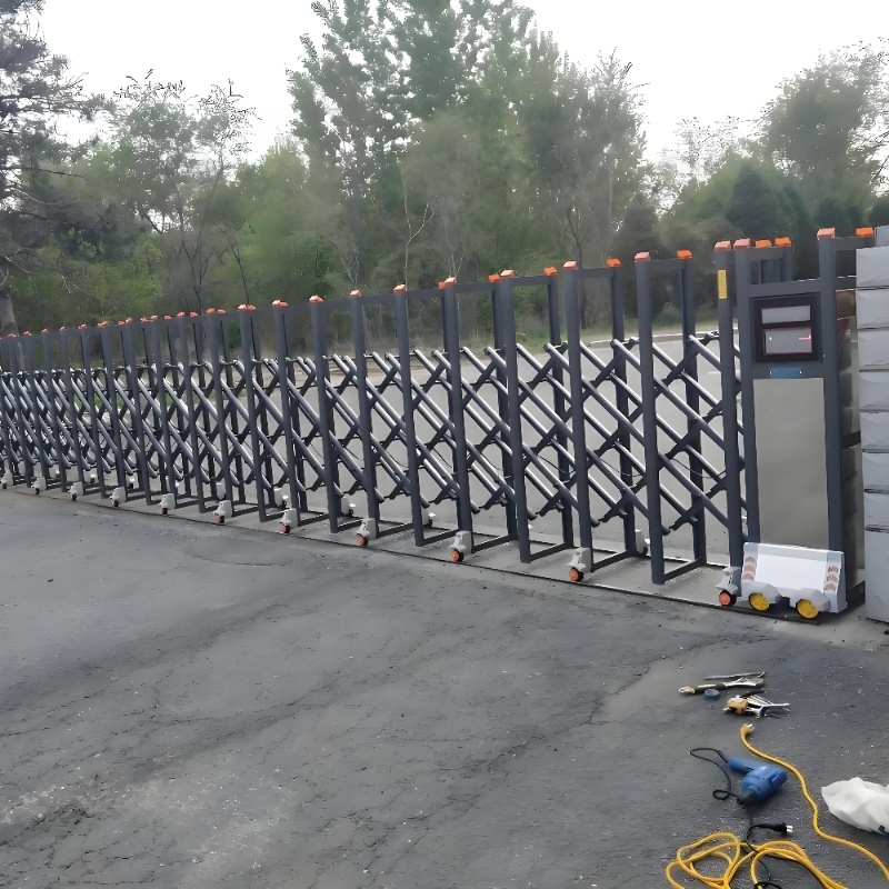 Indian Sliding Main Gate Design Aluminum Trackless Folding Gate Driveway Retractable Gate