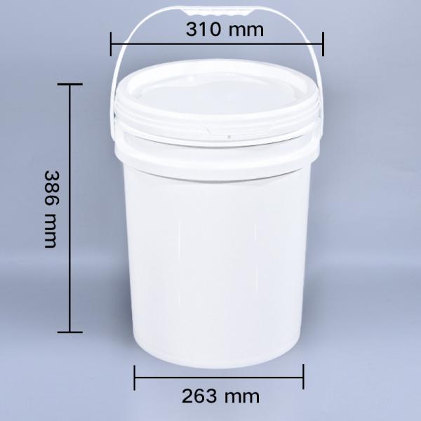 Balde de plástico reciclado de PP durável de 20L para impressão personalizada de tinta química de qualidade alimentar