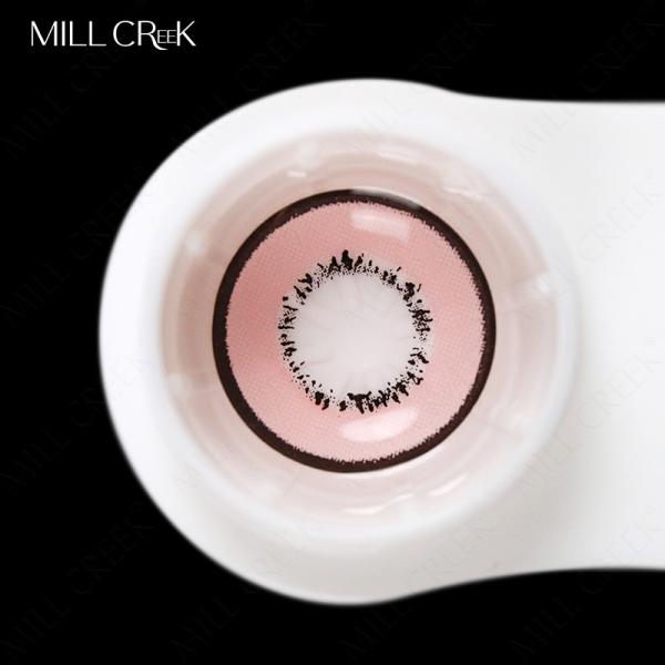 Fashion Monthly Colored Contacts Lens Doll Pink Red Brown Zero Power 14.5mm
