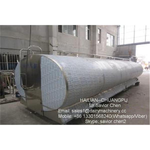 Бак охлаждать молока молочной фермы, горизонтальный бак молока с тележкой 10000 литров