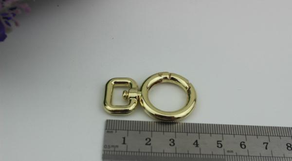 DIY Sewing handmade zinc alloy 16mm bag spring o rings for dog pet collar