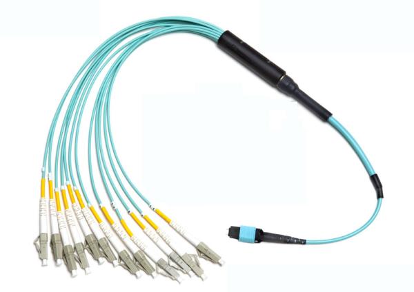 12 Core MPO Fiber Optic Patch Cord Single Mode And Multimode Fiber Optic Cable