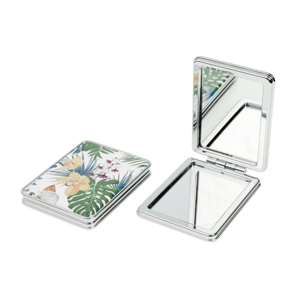 Hot Sale Portable Round Folded Compact Mirrors Rose Gold Silver Plated Pocket Making Up Mirror for Gift