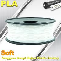 Filamento macio da impressora do PLA 3D., 1,75/3.0mm, cor branca