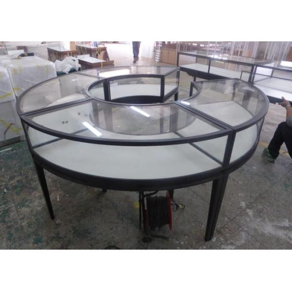 Часовой магазин ювелирные витрины с зеркалом Нержавеющая сталь рама + деревянный шкаф + стекло + огни