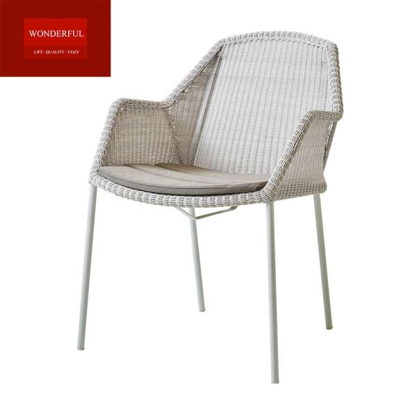 Outdoor Furniture Grey Rattan Rope Chair for Hotel Outdoor Relaxation