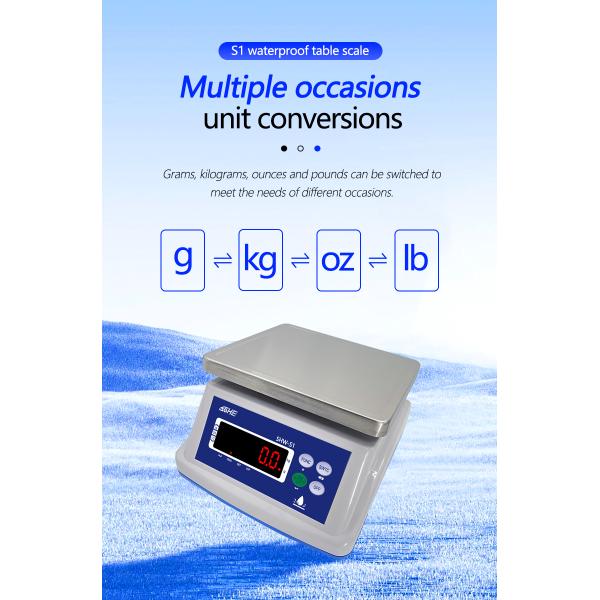 Battery 6V/5Ah 30KG Waterproof Scale with Double Layer Structure and Precision Sensor