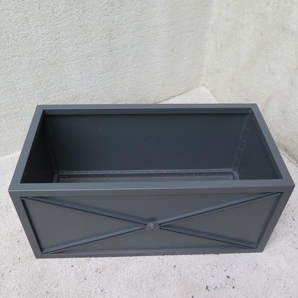 Factory Outlet Customized Planter Pot Commercial Street Flower Box Garden Furniture Rectangular Steel Flower Pot