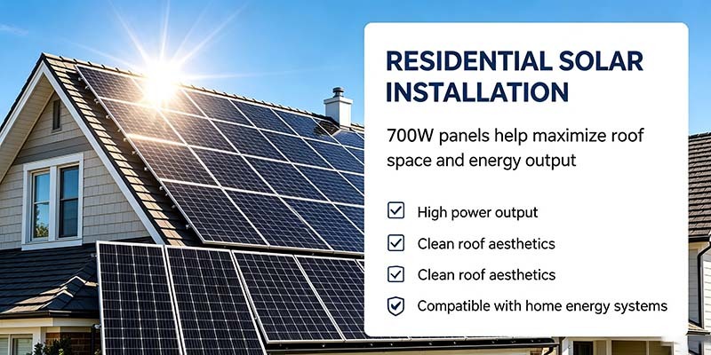 Off‑Grid 700W Monocrystalline Bifacial Solar Panel, Dawn & Cloudy‑Day Power Supply