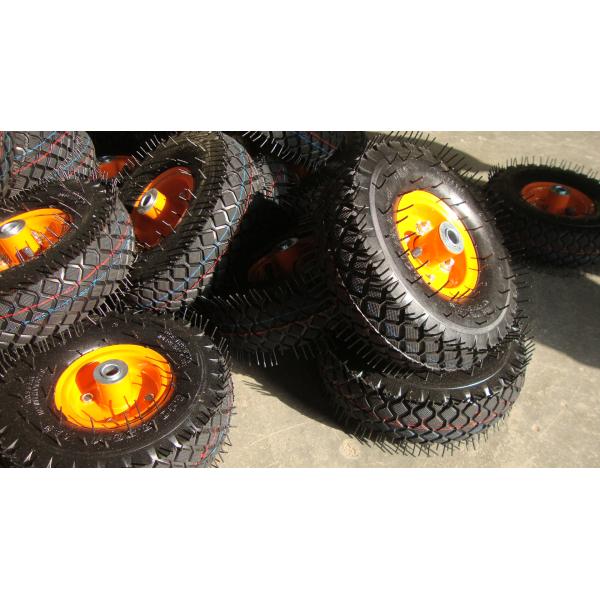 Rueda plástica sólida de goma dura 410/350-4 de la PU de la rueda de goma 300-4