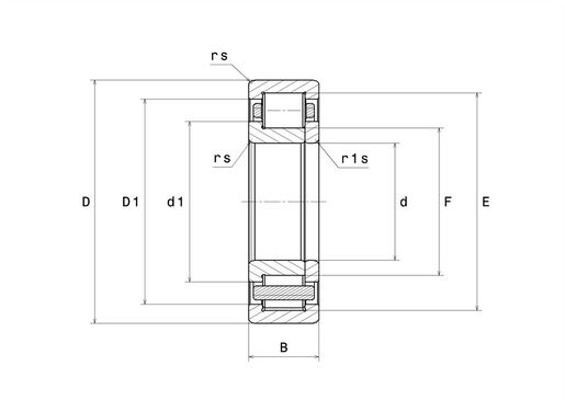 NUP308ET2XU Single Row Cylindrical Roller Bearing For K3V112 Hydraulic Pump Size 40*90*23mm