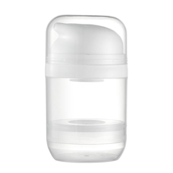 Round 50ml plastic bottle with airless pump Recyclable PP PCR material