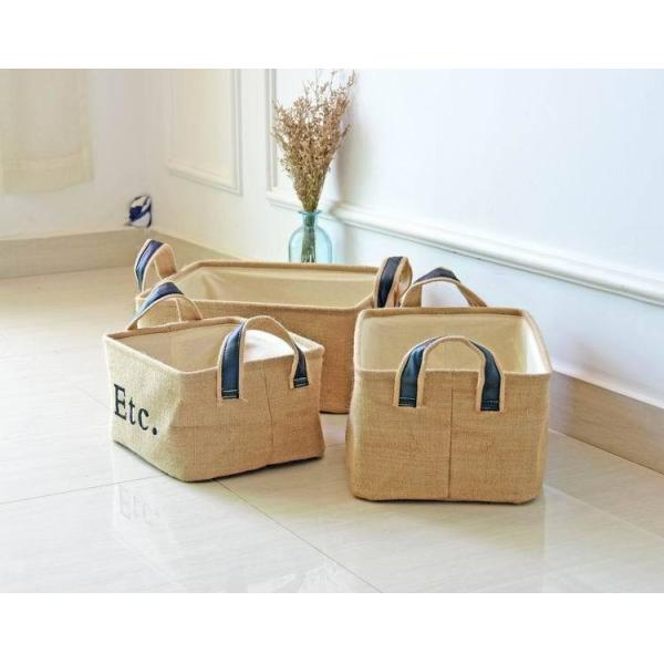 Waterproof Jute Collapsible Foldable Laundry Basket washing basket