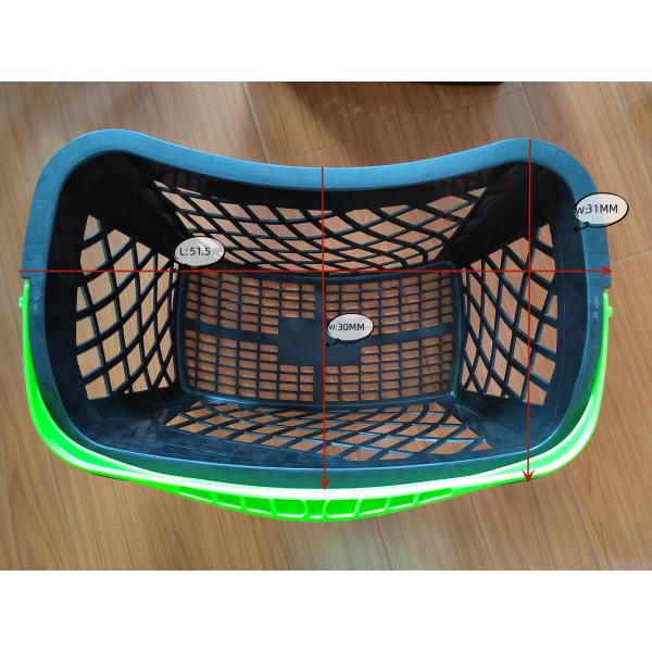 Single Handle Cosmetic Retail Shopping Plastic Basket For Supermarket