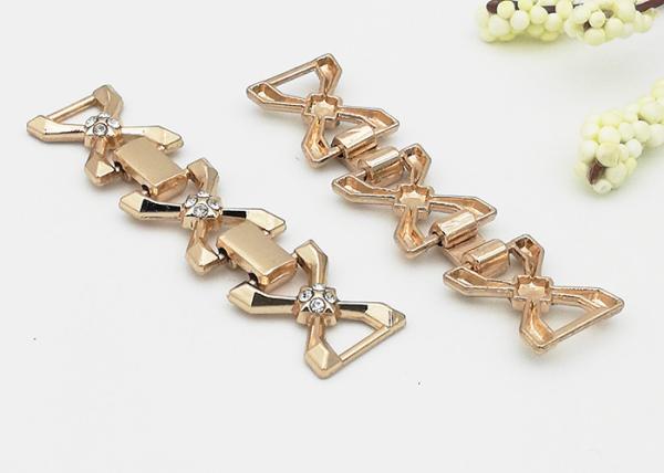 Zinc Alloy Shoe Accessories Chains With Crystal Ornaments Suitable For Girl Shoes