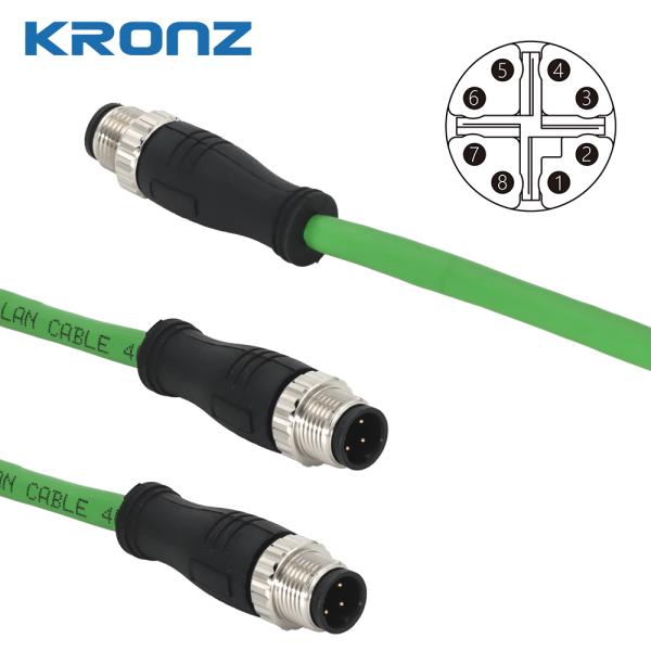 BN Wire Color M12 Connector For Harsh Environments Ambient Temperature -25- 85C Brass Contact Nut Material