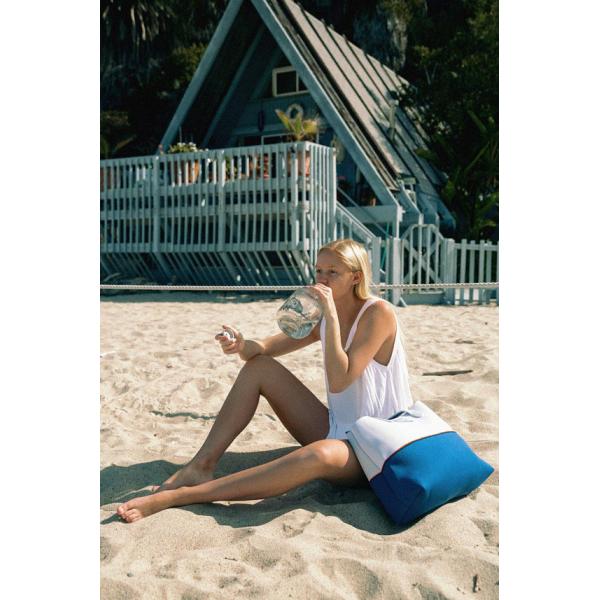 Tote bag ,Greek Island neoprene beach bag, travel pouch and tote bag with purse, summer bag, tote bag,vegan fashion