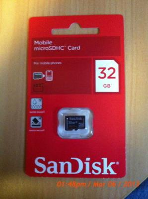 SanDisk Micro SDHC(TF) Card Class2 (32GB) Price $50