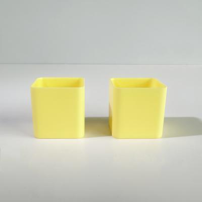 Custom Logo 45ml Square Disposable Plastic PP Cups with Aluminum Foil Lid for Food Packaging