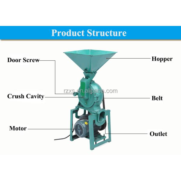 220v 380v Многофункциональная машина для риса/кукурузы/зерна/трав/зерновой мельницы/мельницы для муки/молочной машины