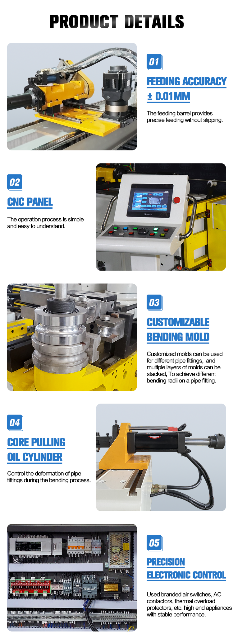 Bending Machine 50nc Servo Ridgid Small Product Free Form Automatic Cnc Machines Hidrolic Hydraulic Stainless Pipe