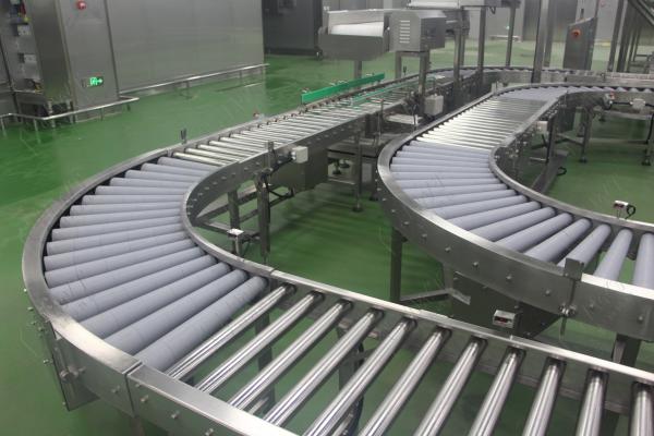 Sistema de transportadores de rolos de aço inoxidável 0,5 m/s Utilização industrial