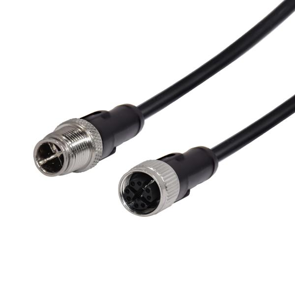 A bateria fêmea masculina do conector impermeável do PVC PUR M12 de Rigoal que solda M12 prende o conector