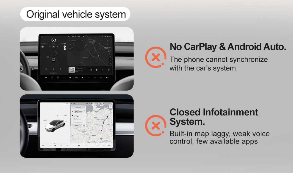 Carplay Android Box for EV Cars  Upgrade to Android System and Wireless Carplay Android Auto Through Browser