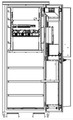 Armários exteriores 450kg 200A 48VDC da telecomunicação do anti roubo