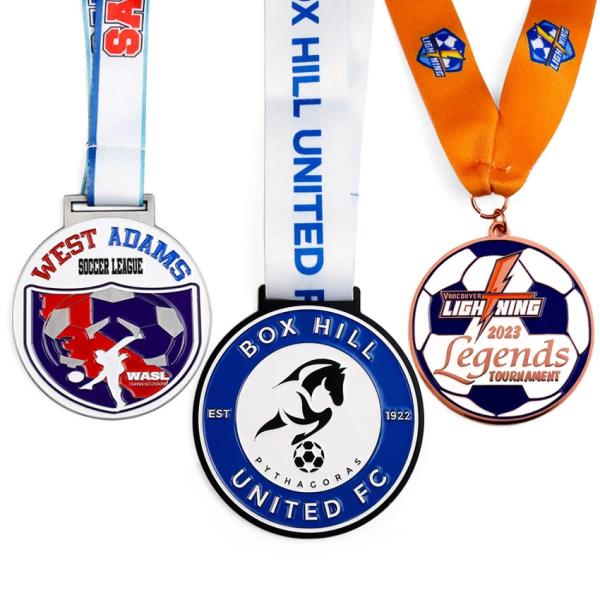 Médaille d'or de football Médaille de football avec ruban