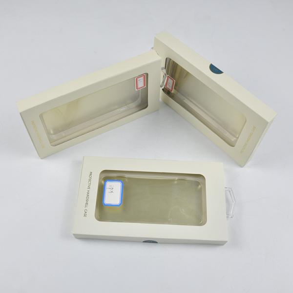 Custom Made Iphone Case Carton Packaging Box Printing With Pet Window