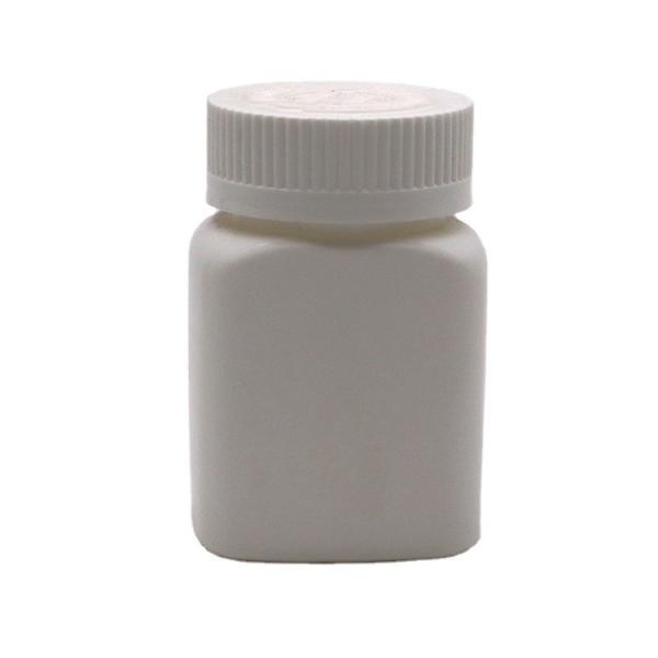 80ml Custom Color HDPE Square Bottle with Screw Cap and Kid Safety Cap