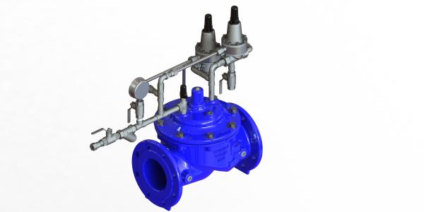 PN25 Surge Valve With Reinforced Nylon Diaphragm Manual Actuation Up To 80.C