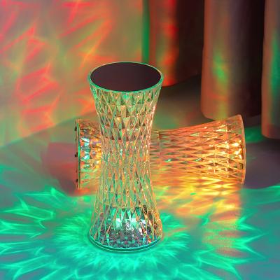 19*8*8cm Crystal Desk Lamp 5W Rechargeable 04 Led Crystal Lamp