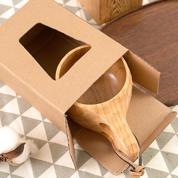 Camping 200ml 6.83 oz Wooden Drinking Cup Traditional Lightweight Coffee Mug