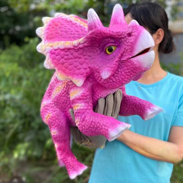 Silicone Outer Skin Interactive Dinosaur Model Baby Dinosaur Hand Puppet