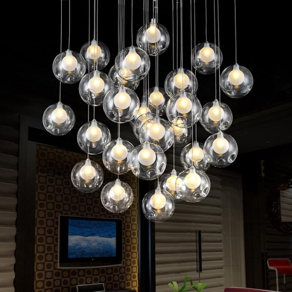 Stairs Floor House glass box pendant light fixtures for indoor decoration (WH-GP-11)