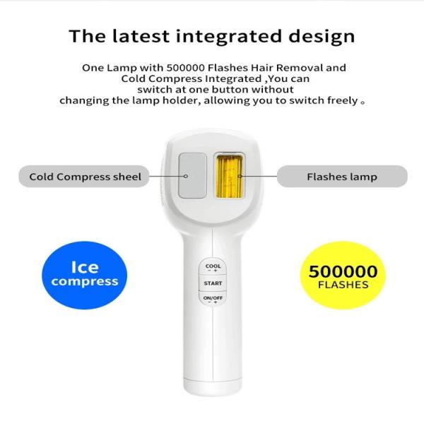 Fast Painless 8 Levels 500000 36W ICE Cool IPL Laser Handset