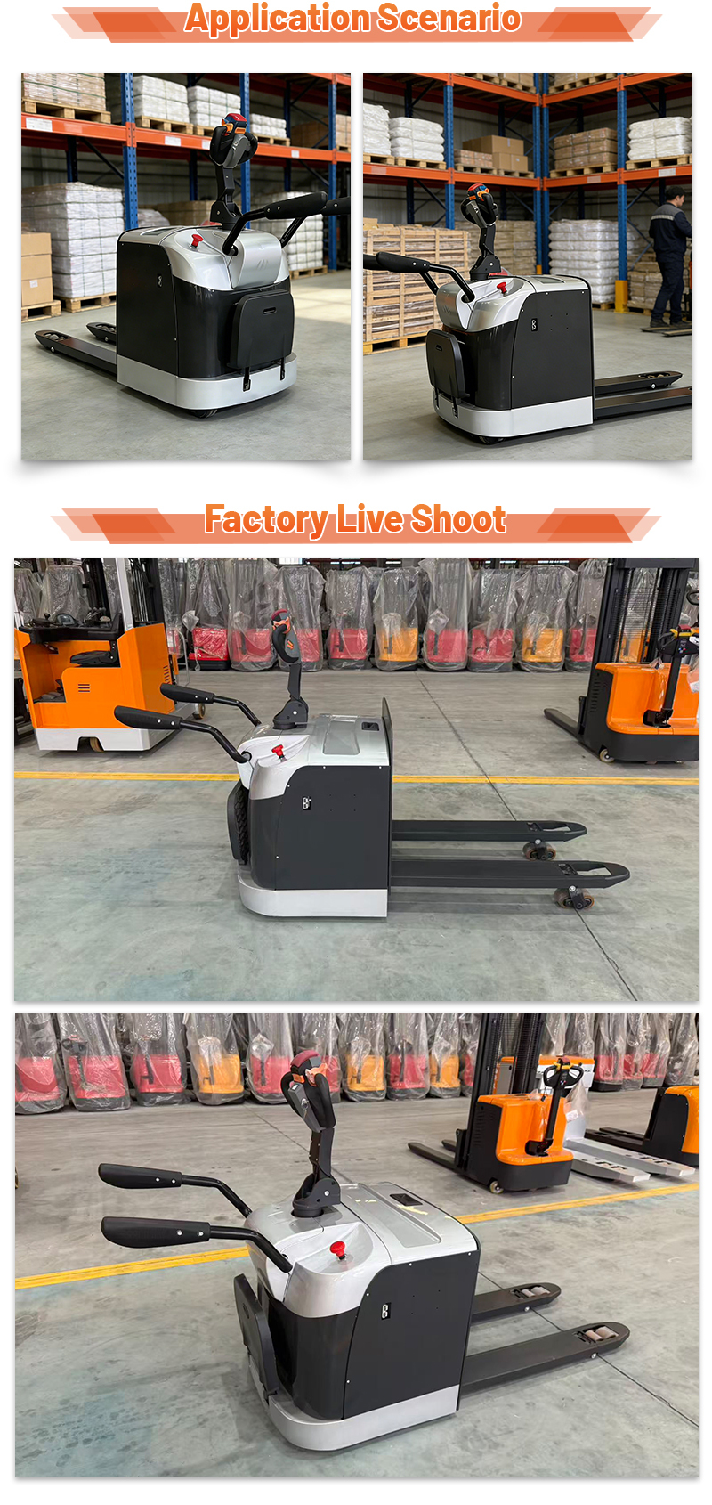 Battery Powered Walkie Straddle Pallet Stacker Truck Heavy Duty Horizontal Material Handler