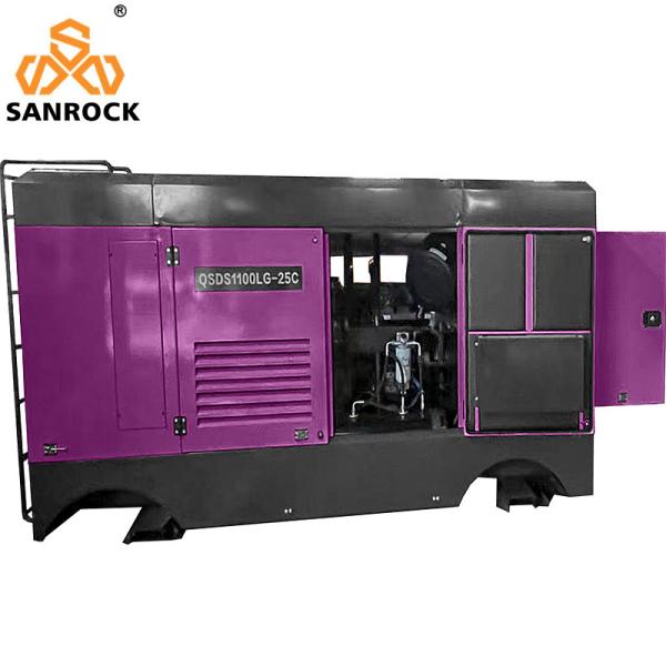 Máquina de compressão de ar de parafusos de mineração a diesel de alta pressão